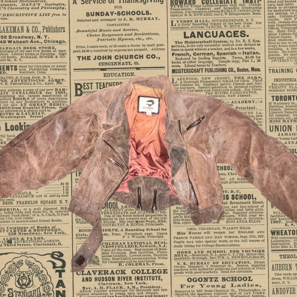 Tiger fox vintage 80s jacket leather